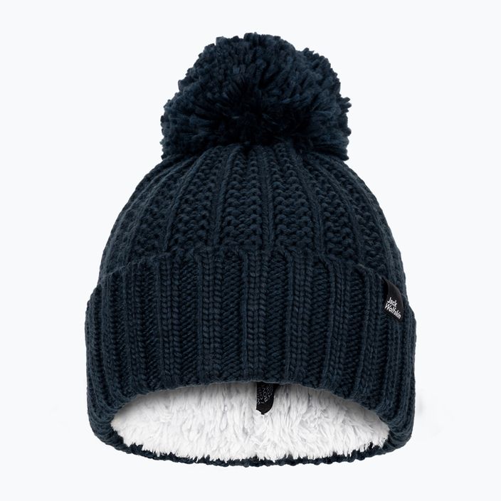 Женска зимна шапка Jack Wolfskin Highloft Knit Beanie night blue 4