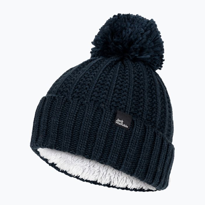 Женска зимна шапка Jack Wolfskin Highloft Knit Beanie night blue 5