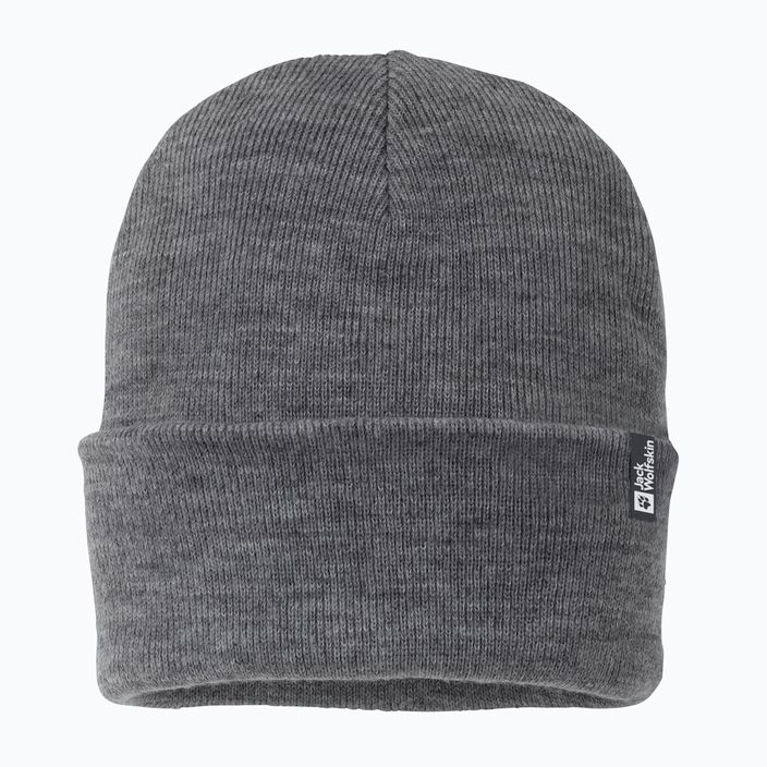 Зимна шапка Jack Wolfskin Rib grey heather