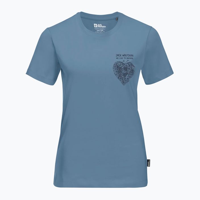 Jack Wolfskin дамска тениска Discover Heart elemental blue 4