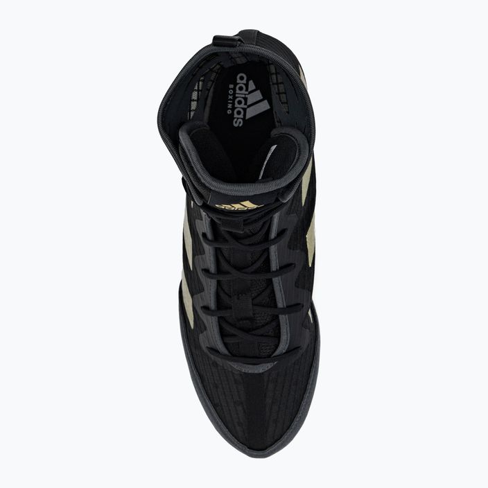 Боксови обувки adidas Box Hog 4 черен-златист GZ6116 6