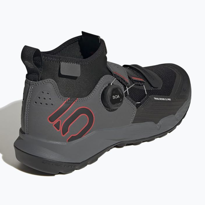 Мъжки MTB обувки за колоездене adidas FIVE TEN Trailcross Pro Clip In grey five/core black/red 10