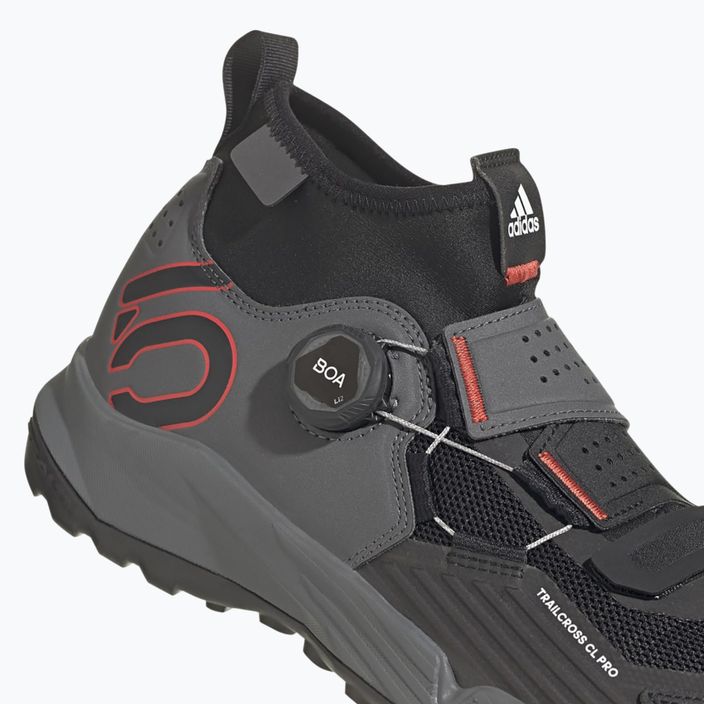 Мъжки MTB обувки за колоездене adidas FIVE TEN Trailcross Pro Clip In grey five/core black/red 11