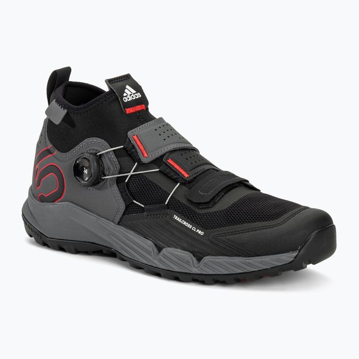 Мъжки MTB обувки за колоездене adidas FIVE TEN Trailcross Pro Clip In grey five/core black/red