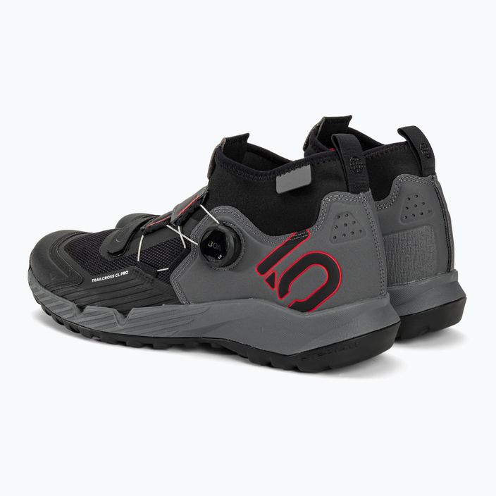 Мъжки MTB обувки за колоездене adidas FIVE TEN Trailcross Pro Clip In grey five/core black/red 4
