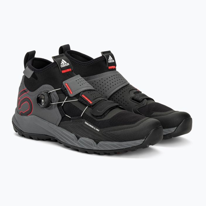 Мъжки MTB обувки за колоездене adidas FIVE TEN Trailcross Pro Clip In grey five/core black/red 5