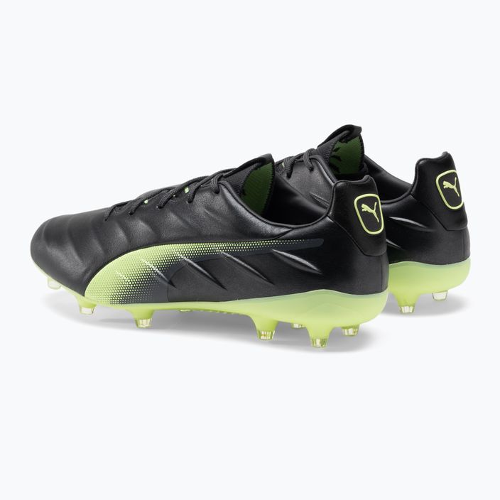 PUMA King Platinum 21 FG/AG мъжки футболни обувки черно-зелени 106478 05 3