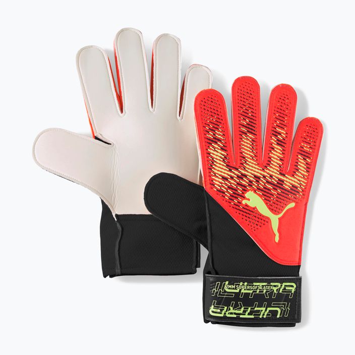 Детски вратарски ръкавици Puma Ultra Grip 4 RC червено и черно 4