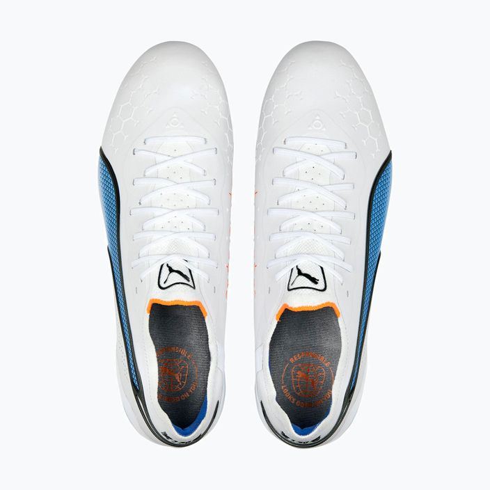 PUMA King Ultimate MXSG мъжки футболни обувки puma white/puma black/blue glimmer/ultra orange 15