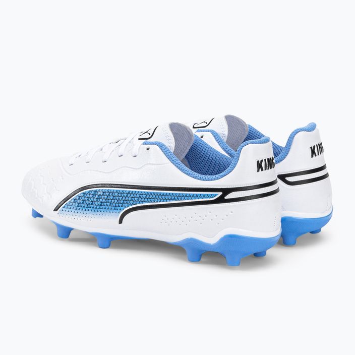 PUMA King Match FG/AG детски футболни обувки бели 107266 01 3