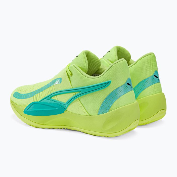 Мъжки баскетболни обувки PUMA Rise Nitro fast yellow/electric peppermint 3