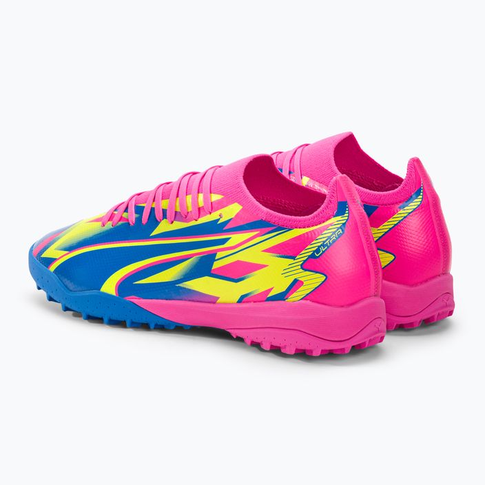 Мъжки футболни обувки PUMA Ultra Match Energy TT, светещо розово/жълт алармен цвят/ултра синьо 5