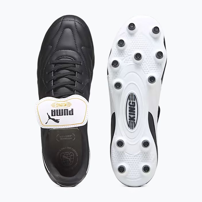 Мъжки футболни обувки PUMA King Top FG/AG puma black/puma white/puma gold 14
