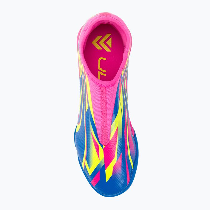 Детски футболни обувки PUMA Match Ll Energy TT + Mid Jr светещо розово/ултра синьо/жълто предупреждение 6