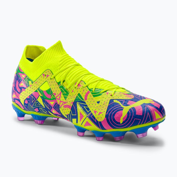 PUMA Future Match Energy FG/AG мъжки футболни обувки ултра синьо/жълто алармено/светло розово