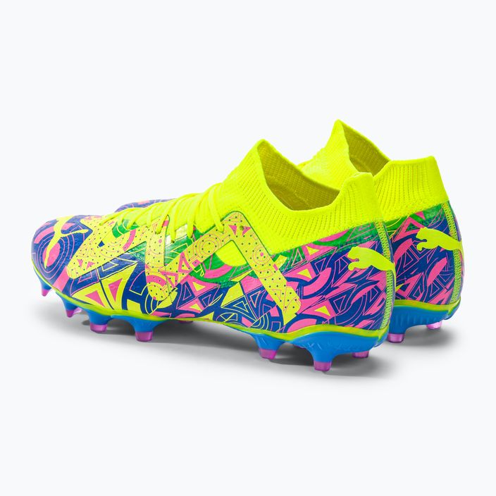 PUMA Future Match Energy FG/AG мъжки футболни обувки ултра синьо/жълто алармено/светло розово 3