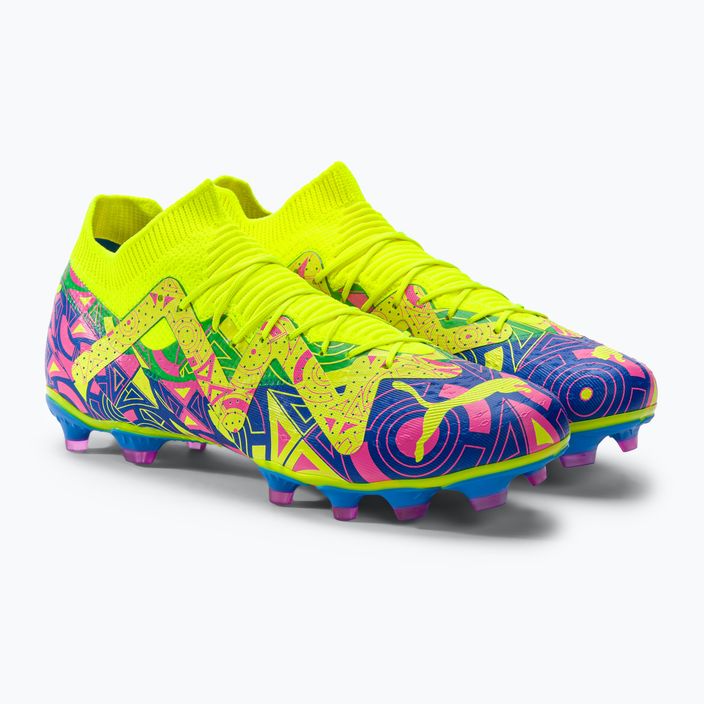 PUMA Future Match Energy FG/AG мъжки футболни обувки ултра синьо/жълто алармено/светло розово 4