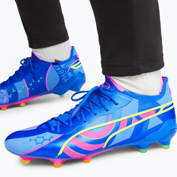 PUMA King Ultimate Energy FG/AG мъжки футболни обувки ултра синьо/светло розово/светло синьо 11