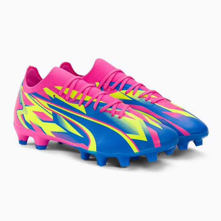 PUMA Ultra Match Energy FG/AG мъжки футболни обувки луминисцентно розово/жълто алармено/ултра синьо 4