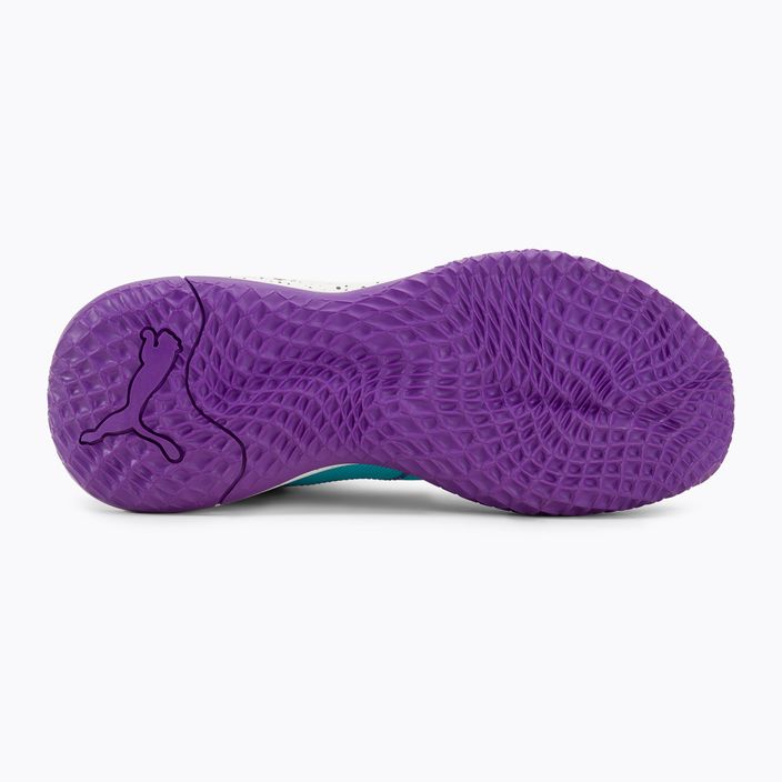 Мъжки баскетболни обувки PUMA Playmaker Pro Mid purple glimmer/bright aqua/strong grey/white 5