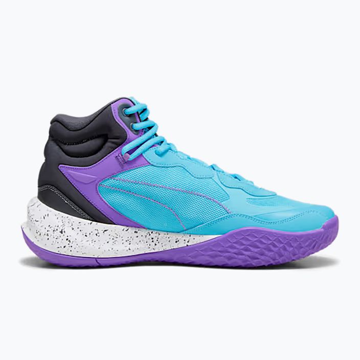 Мъжки баскетболни обувки PUMA Playmaker Pro Mid purple glimmer/bright aqua/strong grey/white 9