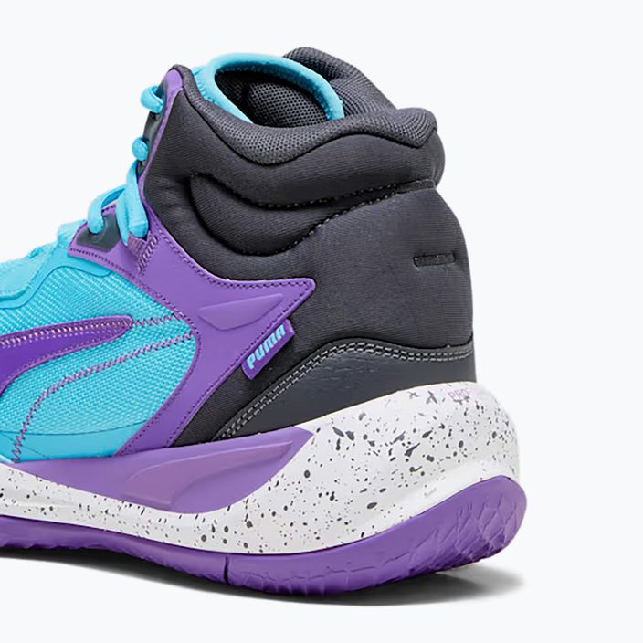 Мъжки баскетболни обувки PUMA Playmaker Pro Mid purple glimmer/bright aqua/strong grey/white 11