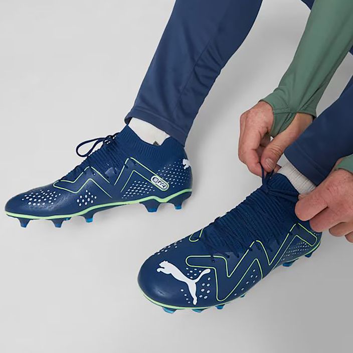 PUMA Future Match FG/AG мъжки футболни обувки персийско синьо/пума бяло/про зелено 2