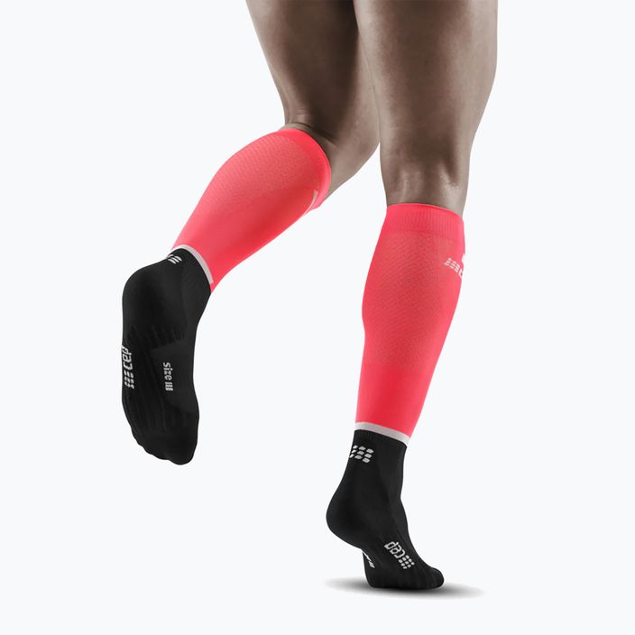 CEP Tall 4.0 мъжки чорапи за бягане с компресия розово/черно 5
