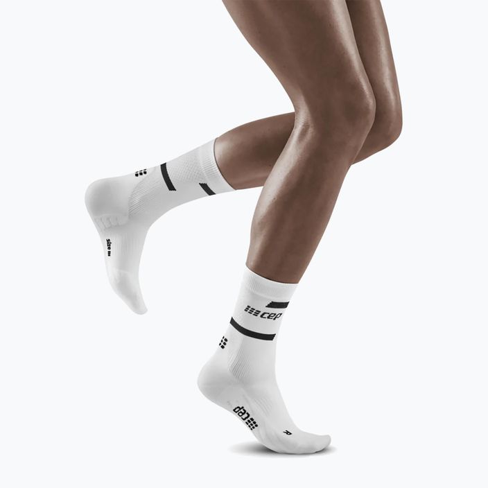 CEP Компресивни чорапи за бягане за жени 4.0 Mid Cut бели 5
