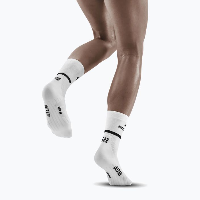CEP Компресивни чорапи за бягане за жени 4.0 Mid Cut бели 6