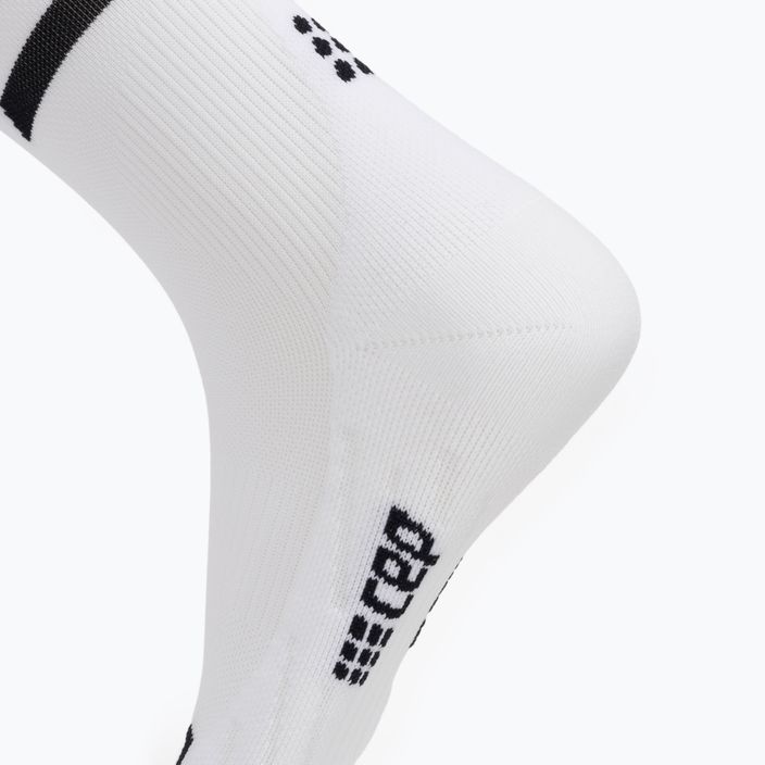 CEP Компресивни чорапи за бягане за жени 4.0 Mid Cut бели 4