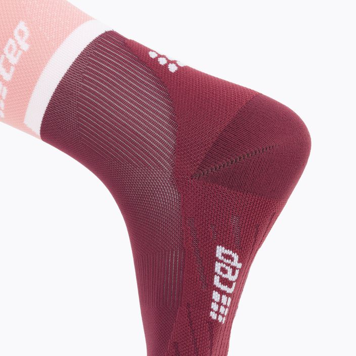 CEP Компресивни чорапи за бягане за жени 4.0 Mid Cut rose/dark red 4