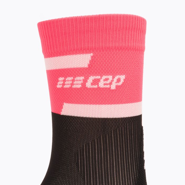 CEP Компресивни чорапи за бягане за жени 4.0 Mid Cut розово/черно 3