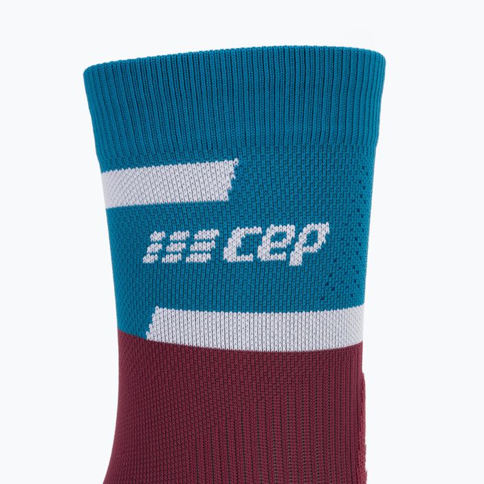 CEP Мъжки чорапи за бягане с компресия 4.0 Mid Cut бензин/тъмно червено 3