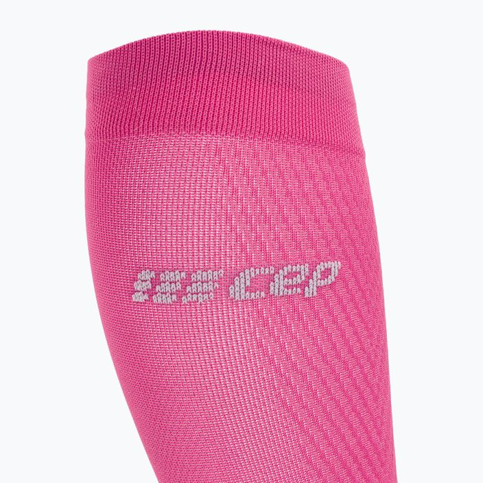 CEP Ултралеки розови/тъмночервени дамски компресиращи чорапи за бягане 3