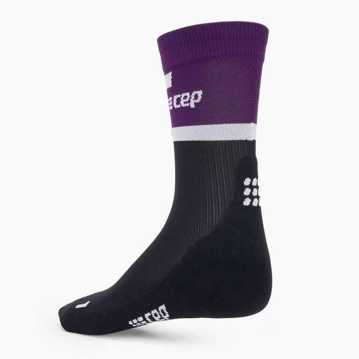 CEP Компресивни чорапи за бягане за жени 4.0 Mid Cut виолетово/черно 3