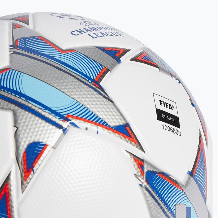 adidas UCL League 23/24 white/silver metallic/bright cyan size 5 football 3