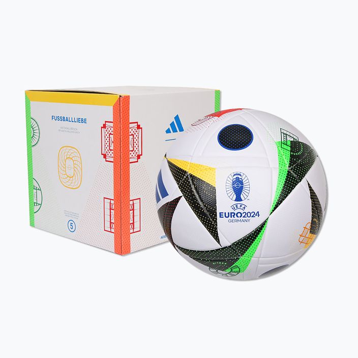 adidas Fussballliebe 2024 League Box white/black/glow blue size 5 football 6