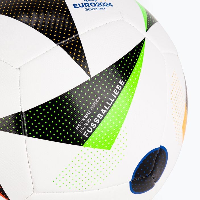 adidas Fussballiebe Trainig Euro 2024 футбол бяло/черно/синьо размер 5 3