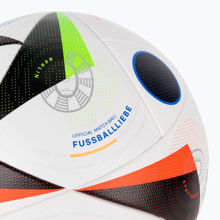 adidas Fussballliebe Competition Euro 2024 white/black/glow blue size 4 football 3