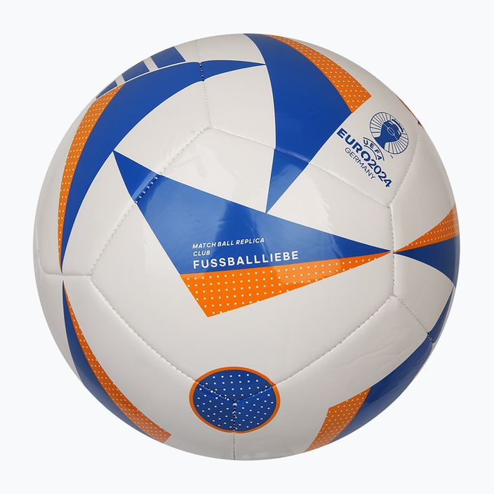 adidas Fussballiebe Club футбол бяло/синьо/оранжево размер 4 3