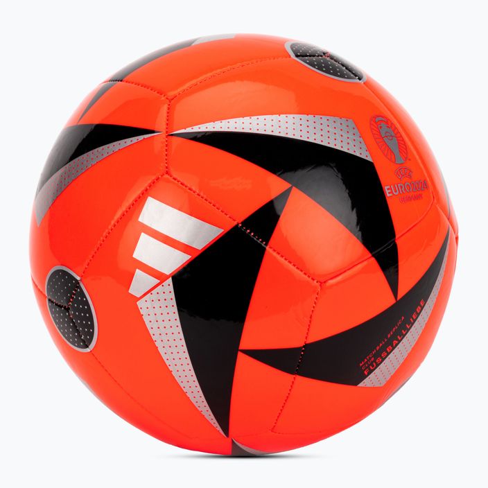 adidas Fussballiebe Club Euro 2024 solar red/black/silver metallic football size 4 2