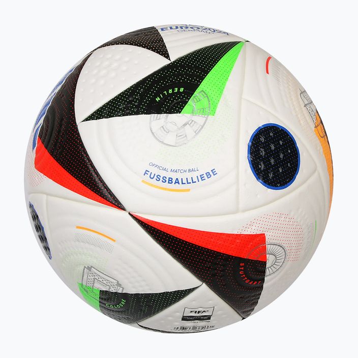 Adidas Fussballiebe Pro ball white/black/glow blue размер 5 3