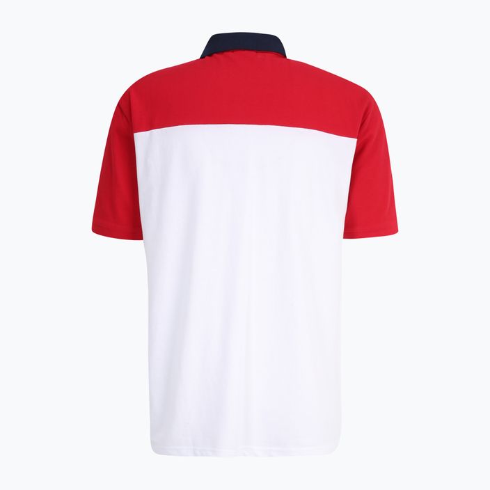 Мъжка поло риза Lianshan Blocked ярко бяло-червено FILA 6