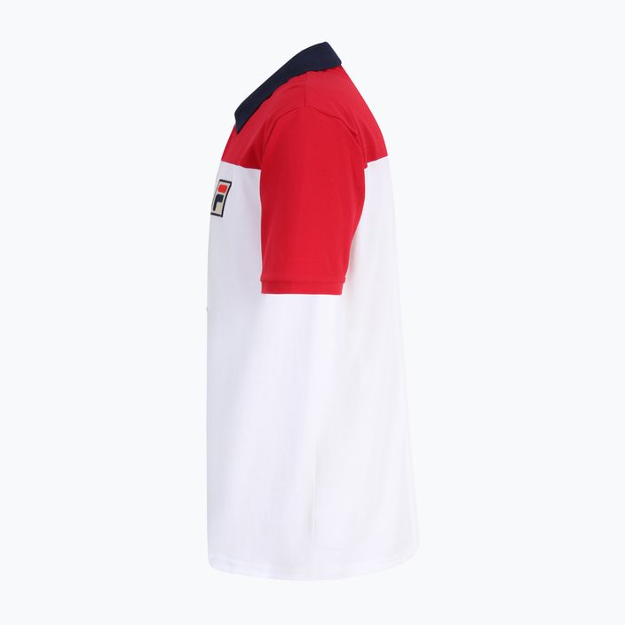 Мъжка поло риза Lianshan Blocked ярко бяло-червено FILA 7