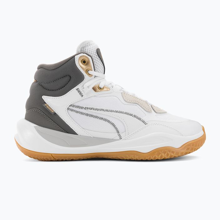 Мъжки баскетболни обувки PUMA Playmaker Pro Mid Trophies ash gray/cast iron/puma gold 2