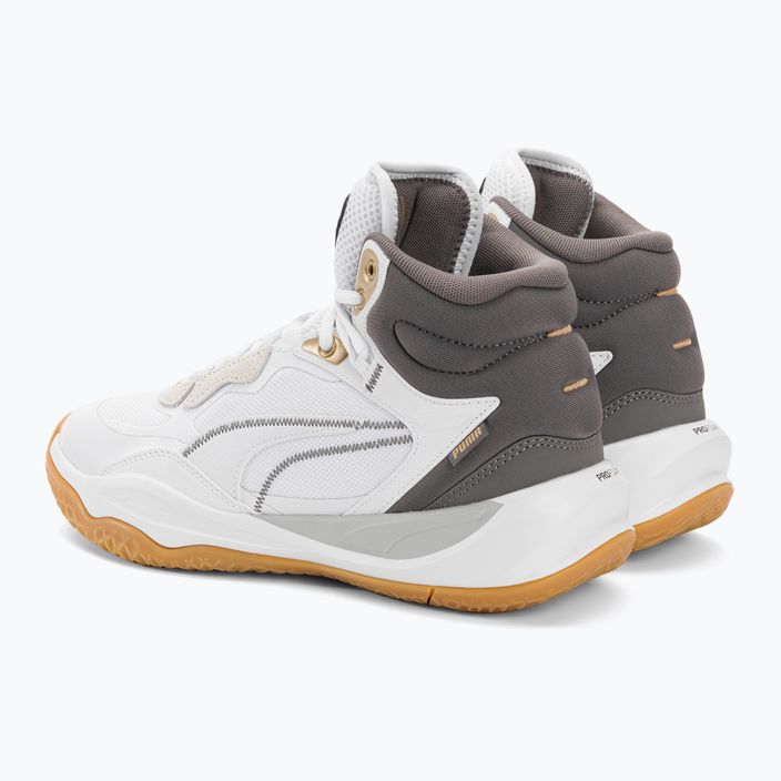 Мъжки баскетболни обувки PUMA Playmaker Pro Mid Trophies ash gray/cast iron/puma gold 3