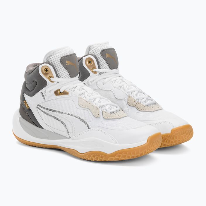 Мъжки баскетболни обувки PUMA Playmaker Pro Mid Trophies ash gray/cast iron/puma gold 4