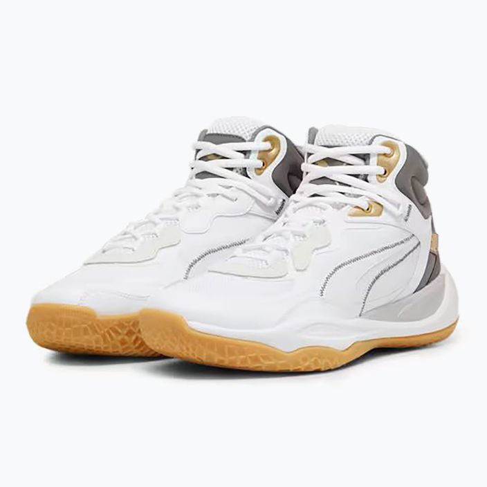 Мъжки баскетболни обувки PUMA Playmaker Pro Mid Trophies ash gray/cast iron/puma gold 8