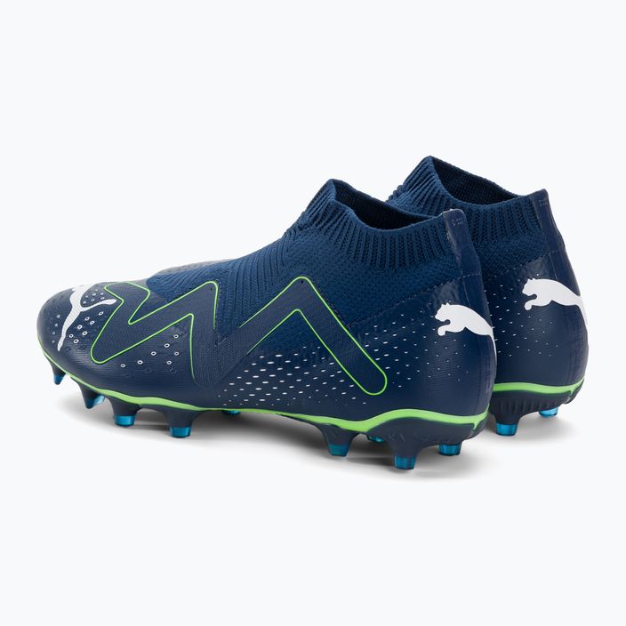 PUMA Future Match+ Ll FG/AG мъжки футболни обувки персийско синьо/пума бяло/про зелено 3